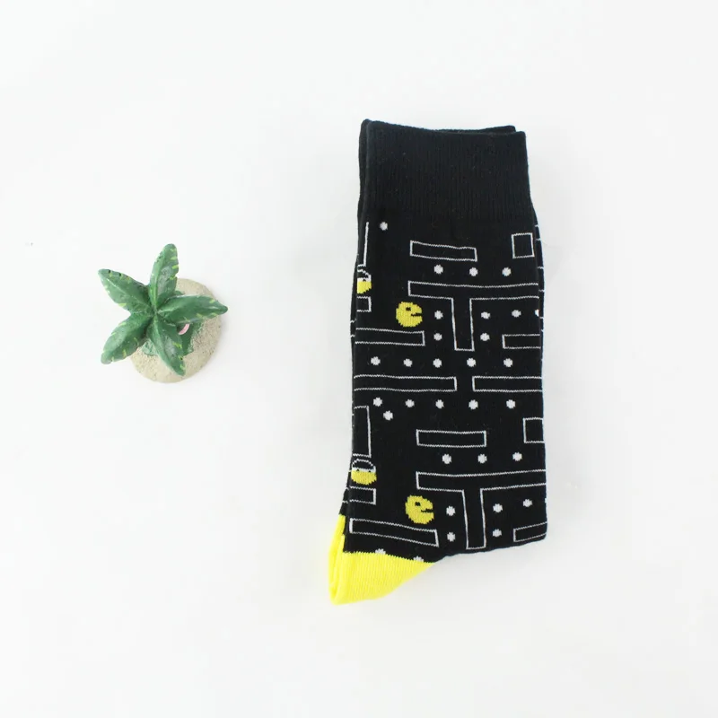 Мужские счастливые носки, летние хлопковые забавные носки, новинка, женские спортивные носки с изображением инопланетянина, мужские носки с чесаными усами Чили - Цвет: Expression