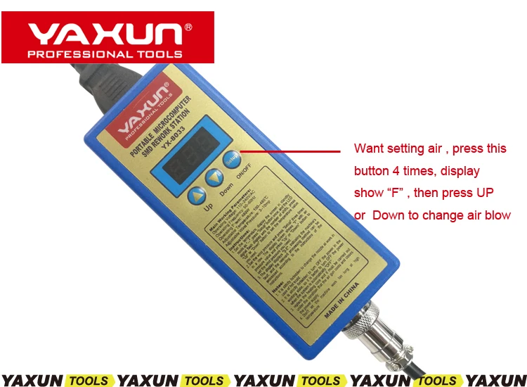 Новый YAXUN YX8033 портативный микрокомпьютер SMD паяльная станция мини горячий воздух
