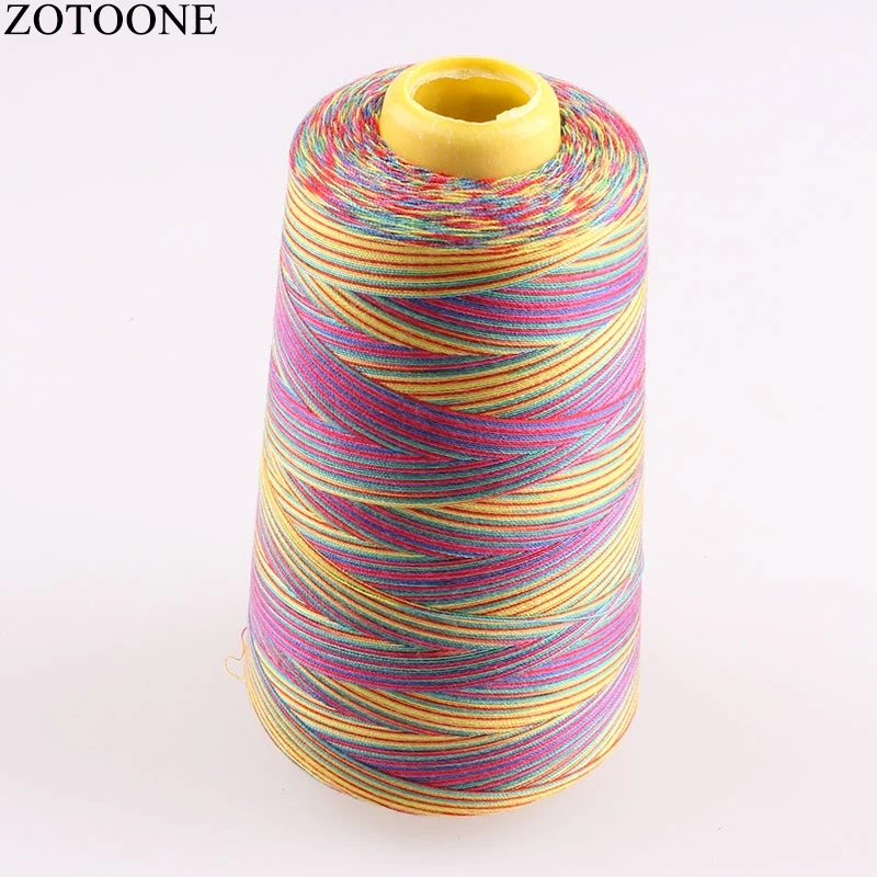 

NEW Design Machine Industrial Sewing Thread Spool Rainbow Polyester Sewing Thread Multicolor Sewing Suppiles 3000Y/Spool 40S/2