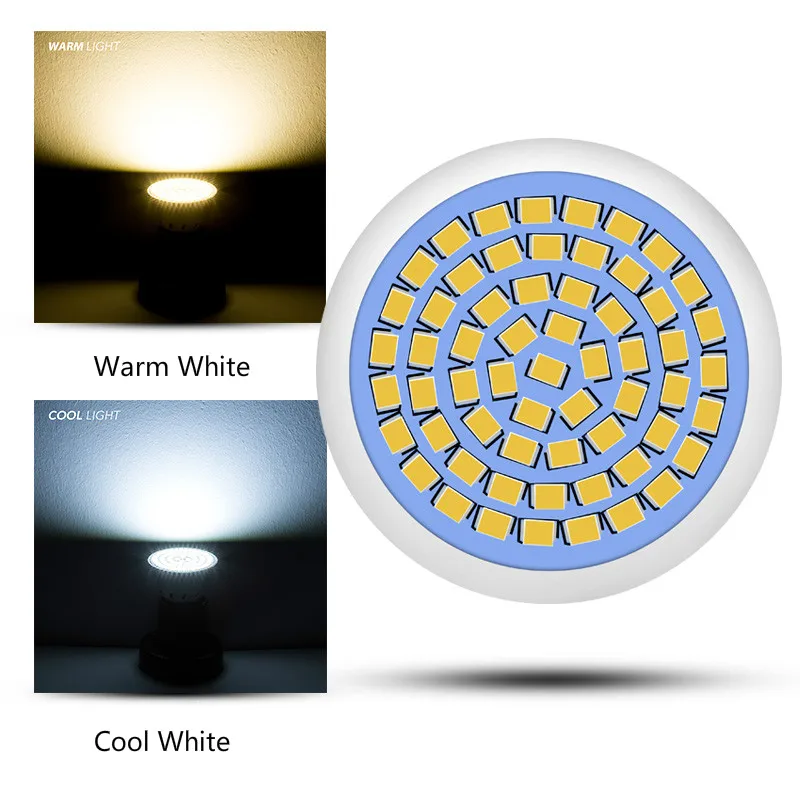

GU10 LED E27 Lamp E14 Spotlight Bulb 48 60 80leds lampara 220V GU 10 bombillas MR16 gu5.3 Lampada Spot light B22 5W 7W 9W