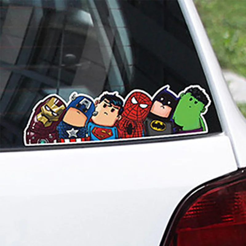 1pc SEEYULE Super Hero Hitchhike Save The World Car Stickers Motorcycle Decal Funny Cartoon Reflective Rear window Sticker 1pc SEEYULE Super Hero Hitchhike Save The World Car Stickers Motorcycle Decal Funny Cartoon Reflective Rear window Sticker