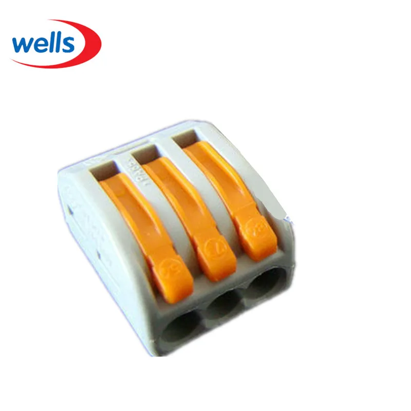 

5/10/20 pcs PCT213 Universal Compact Wire Wiring Connector 3 pin Conductor Terminal Block With Lever AWG 28-12