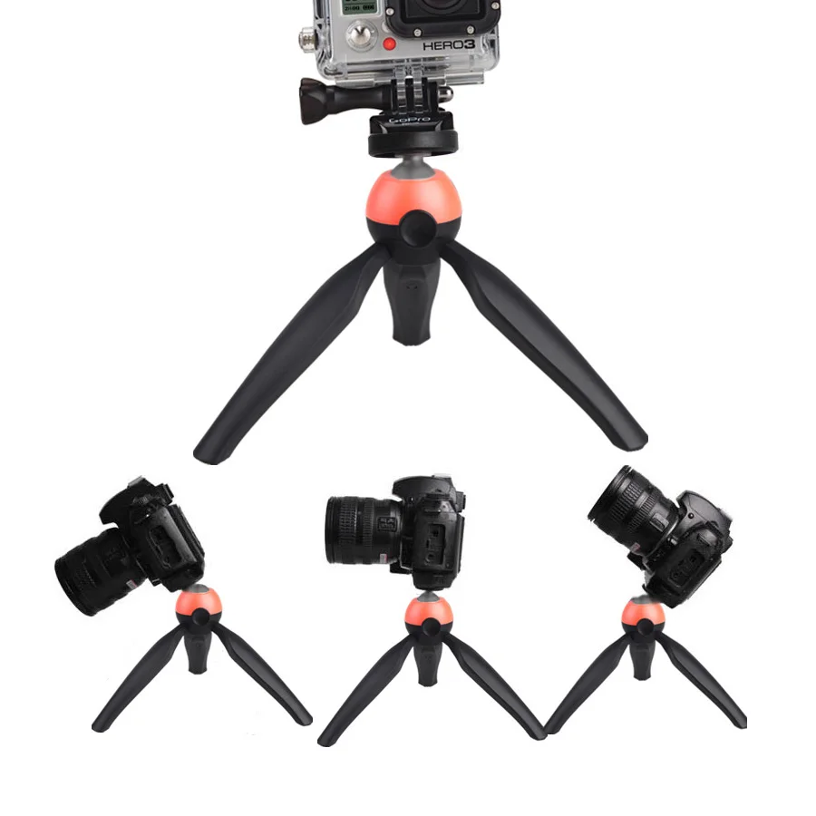 

High quality Portable Lightweight Multifunctional Mini Tripod with Ball head 360 Degree Rotation for Gopro Camera Phone