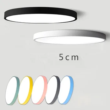 

Modern ultra-thin led ceiling lamp round bedroom lamp living room room balcony lamp macaron simple Nordic lamp