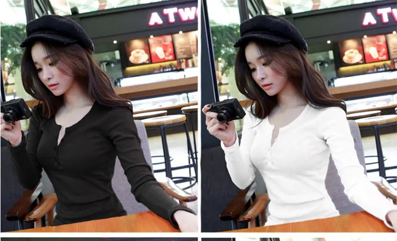 Long Sleeve Long t shirt Women (15)