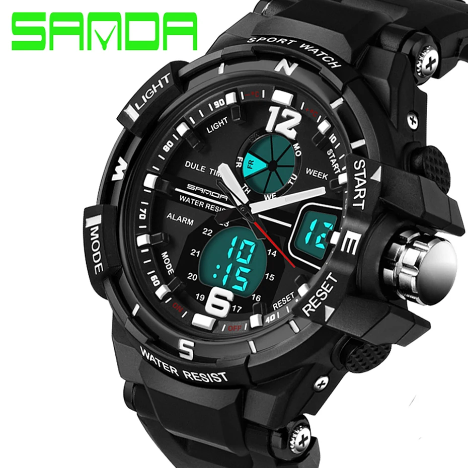 SANDA font b Sports b font font b Watches b font Men Analog Digital Quartz font SANDA font b Sports b font font b Watches b font Men Analog Digital Quartz font