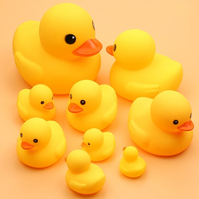 Ванна детские игрушки, животные Rubber Duck разных размеров со звуком Ванная комната пляжные игрушки в виде уток для резиновые детские подарки на день рождения