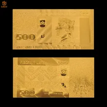 Placcato oro Banconote Lettonia 500 Lats Soldi di Carta Della Decorazione Della Casa di Denaro Falso Souvenir Regalo 24k Oro Banconote Collezione di