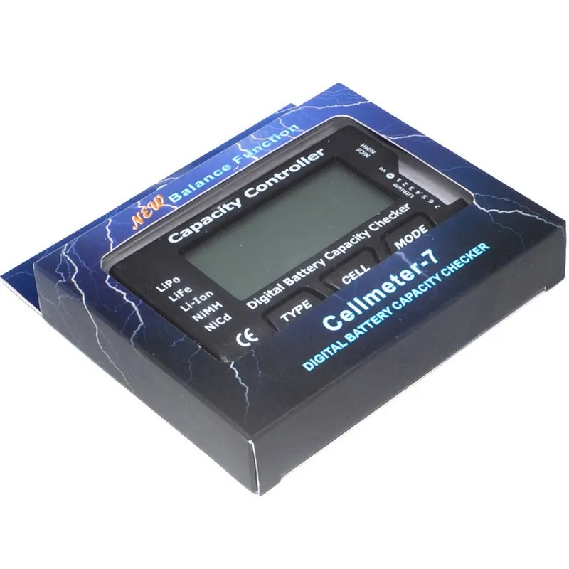Цифровой тестер заряда батареи Lipo LiFe Li Ion Nicd RC CellMeter 7 Проверка напряжения для