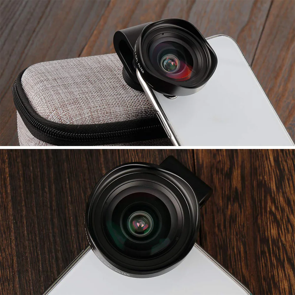 

16mm Clip On Photography Professional Phone Lens External Super Wide Angle HD Expand Universal Portable Camera With CPL Filter