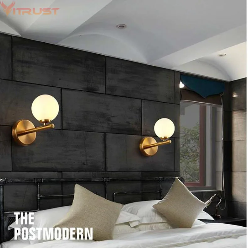 

Vitrust Nordic Wall Lamps Lights Bedside Lamp Modern Bedroom Home Lighting Kitchen Dining Porch, Balcony Sconces Mirror Lamps