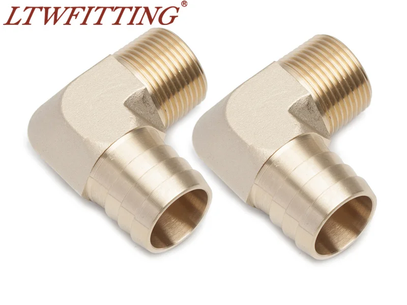 LTWFITTING 90 градусов локоть латунный Барб фитинг 1 &quotID Hose x 3/4&quot Мужской NPT топливо