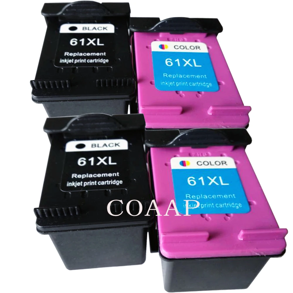 

4 pk Compatible #61 XL Black/Color inks for HP ENVY 4500 4501 4502 4504 5530 5531 5535 Printer cartridge