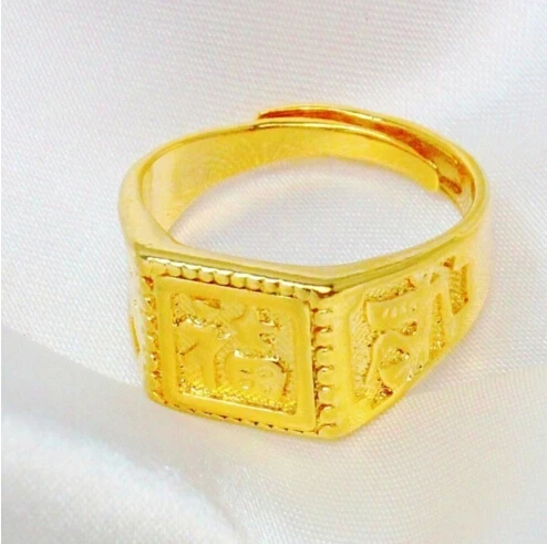 

Big promotion amazing price rich copper ring yellow gold color ring male ring