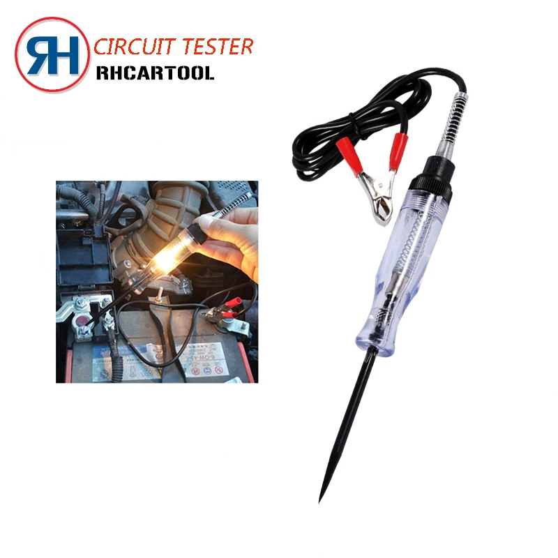 

Auto Automotive illumination of the auto ignition Car Voltage Circuit Tester 6V, 12V, 24V DC Volt Probe Pen test light ignition