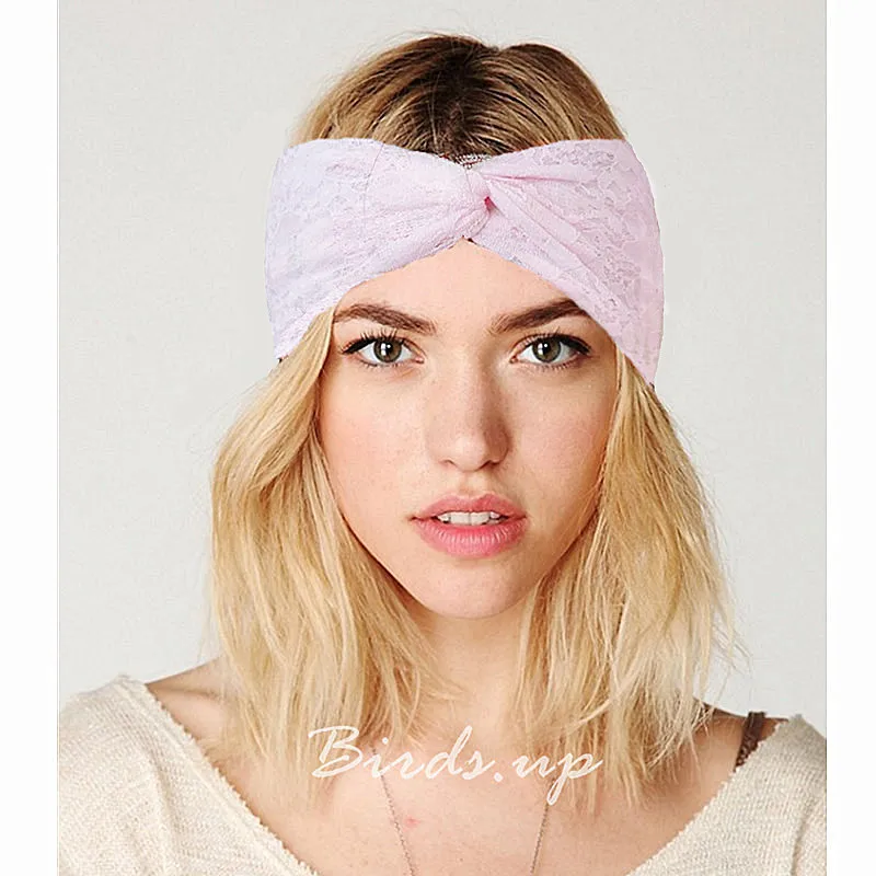 Upgrades Flower Lace Headbands for Women Twist Turban Headband Soft