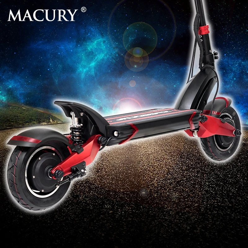 Macury Speedual 10 дюймовый двухмоторный электрический скутер ZERO 10X 52V 60V внедорожный