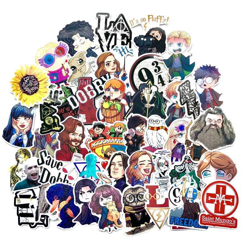 53PCS Harry Hogwarts Potter waterproof Graffiti Stickers Cartoon DIY Decals Sticker for Skateboard Fridge laptop phone Luggage 53PCS Harry Hogwarts Potter waterproof Graffiti Stickers Cartoon DIY Decals Sticker for Skateboard Fridge laptop phone Luggage