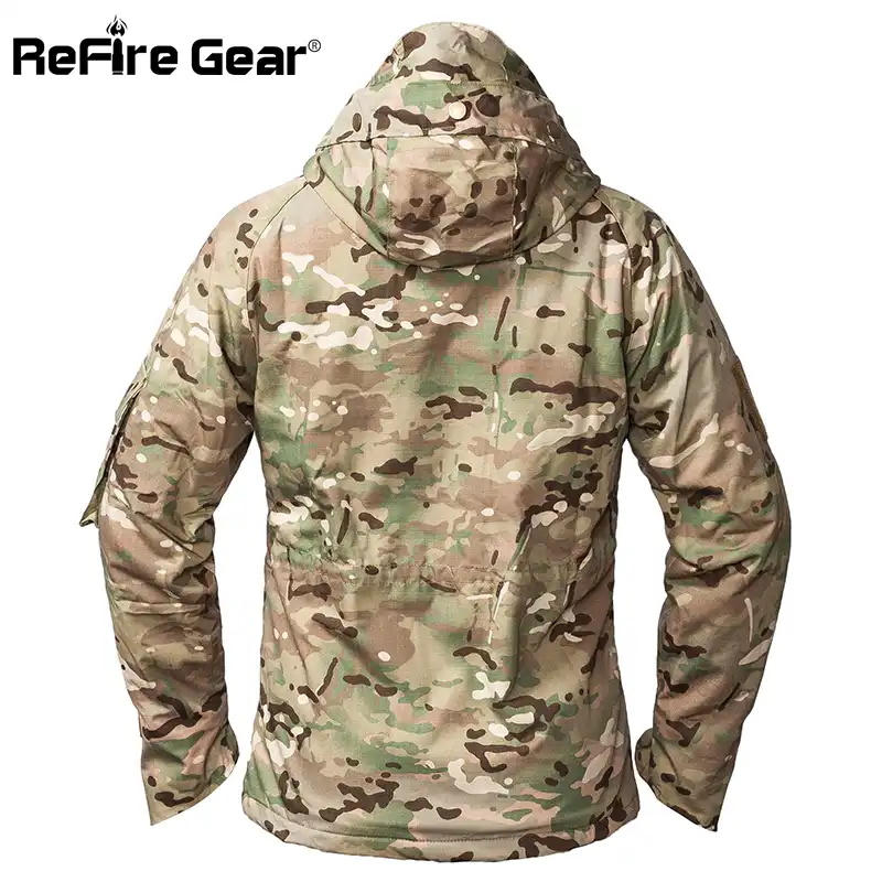 refire gear men's warm military tactical sport fleece hoodie jacket