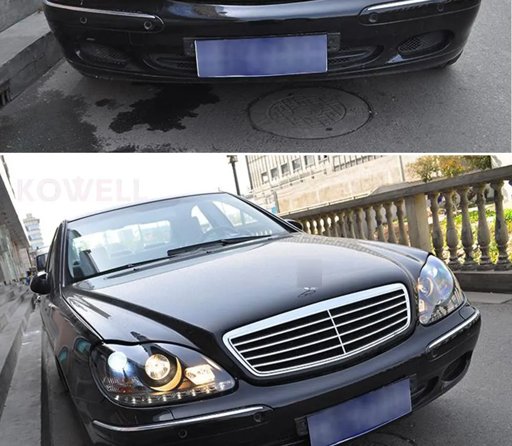 KOWELL автомобильный Стайлинг для Benz S-Class W220 S280 S320 S500 S600 S350 1999-2005 лет фары подходят 2002-2005 лет HID/Xenon модели