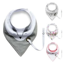 Детские нагрудники Bebes, тканевые нагрудники Baberos bavoir, легко переносить соски с веревкой, Мультяшные хлопковые нагрудники для младенцев, бандана, нагрудник для кормления