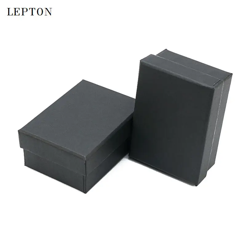 2017 Black Paper Cufflinks Box 5 PCS/Lots High Quality Packing gift box Black matte paper Jewelry Boxes Cuff links