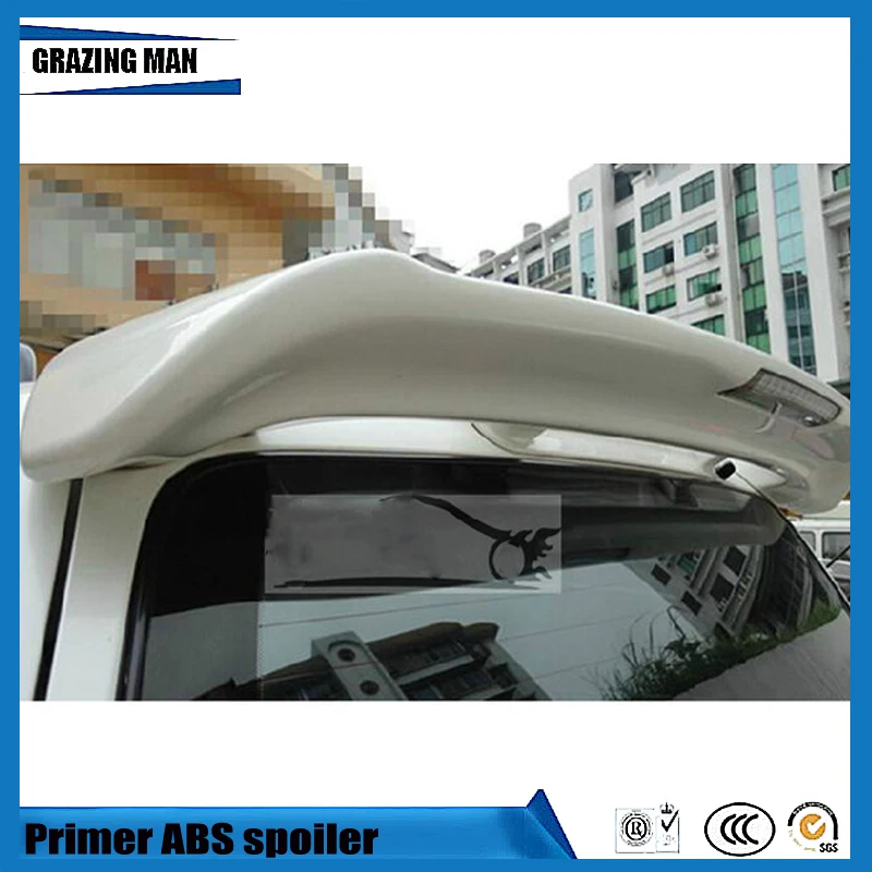 

Hot Sale ABS Primer Unpainted Color Rear roof Spoiler For PRADO