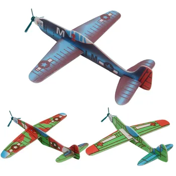 

4Pcs Kids DIY Mini Foam Handmade Flying Airplanes Glider Educational Toys Model