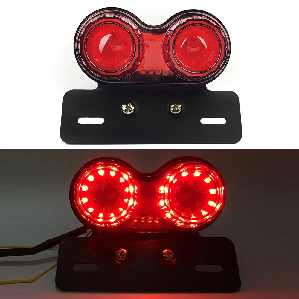 4pcs Black 12V Turn Signals 15 LEDs Red Blinker Indicator Driving Lights 10mm MP