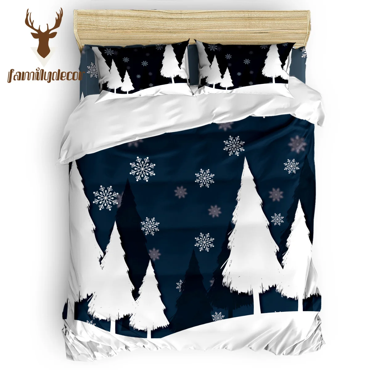 

Family Decor Merry Christams Tree Pine Bedding Sets Duvet Set Covers 4 Pcs Bedding Sets Quilted Duvet Set St. Patrick's Day