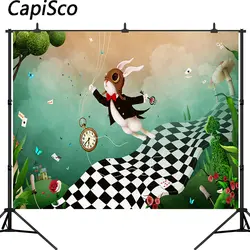 Capisco фоны для фотосъемки Алиса в стране чудес вечерние фоны с изображением гриба кролика розы на день рождения для фотостудии