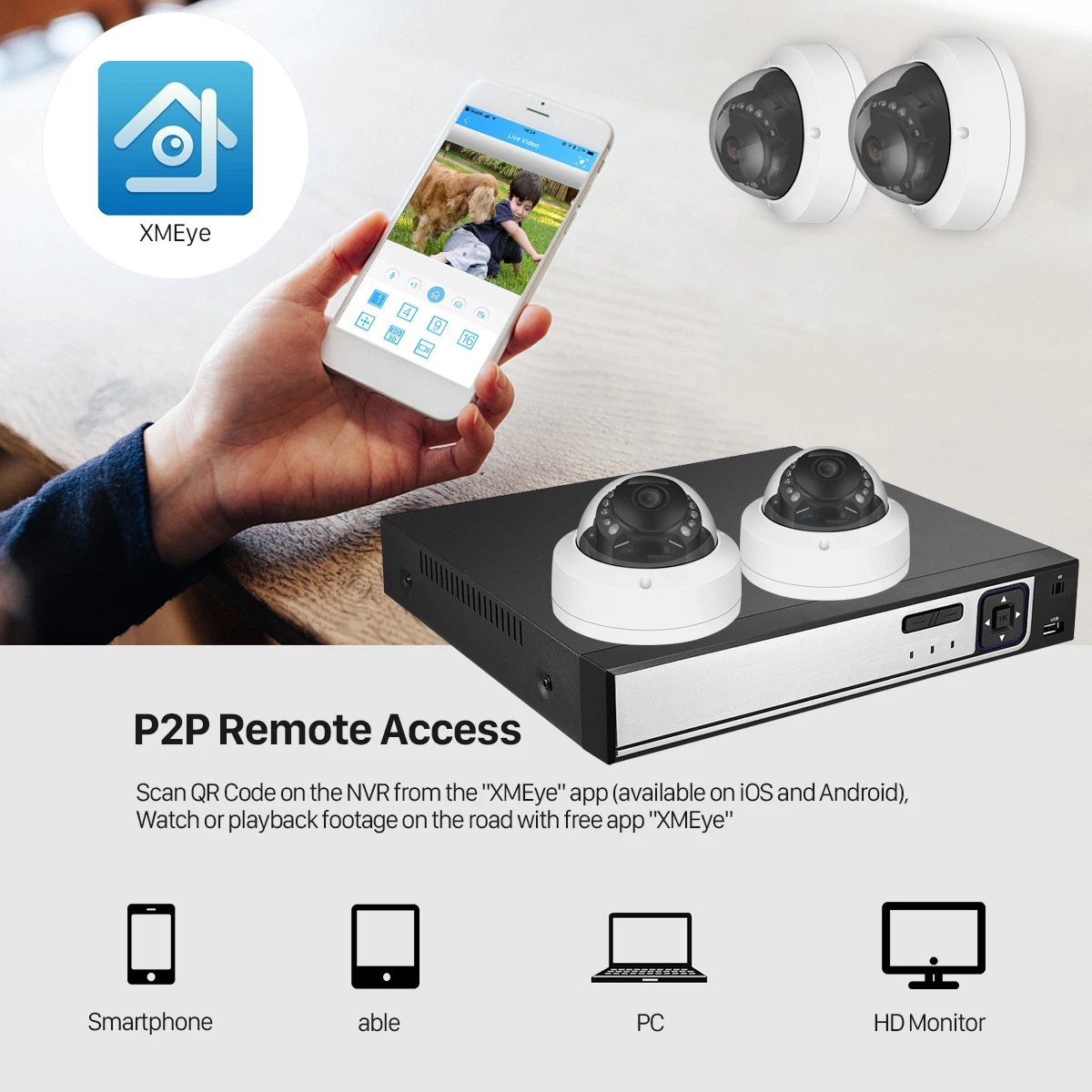 4CH 5.0MP POE NVR комплект 1080 P 5.0MP безопасности Система наблюдения ссtv металлический для эксплуатации в помещении Вандал-надежная ip-камера 2MP P2P видео набор для наблюдения