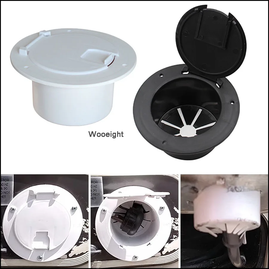 Wooeight Plastic PP RV Wire Lock Box Round Wire Compartment Cover Junction Box For Boat Marine Port Camping Trailer protection (1)