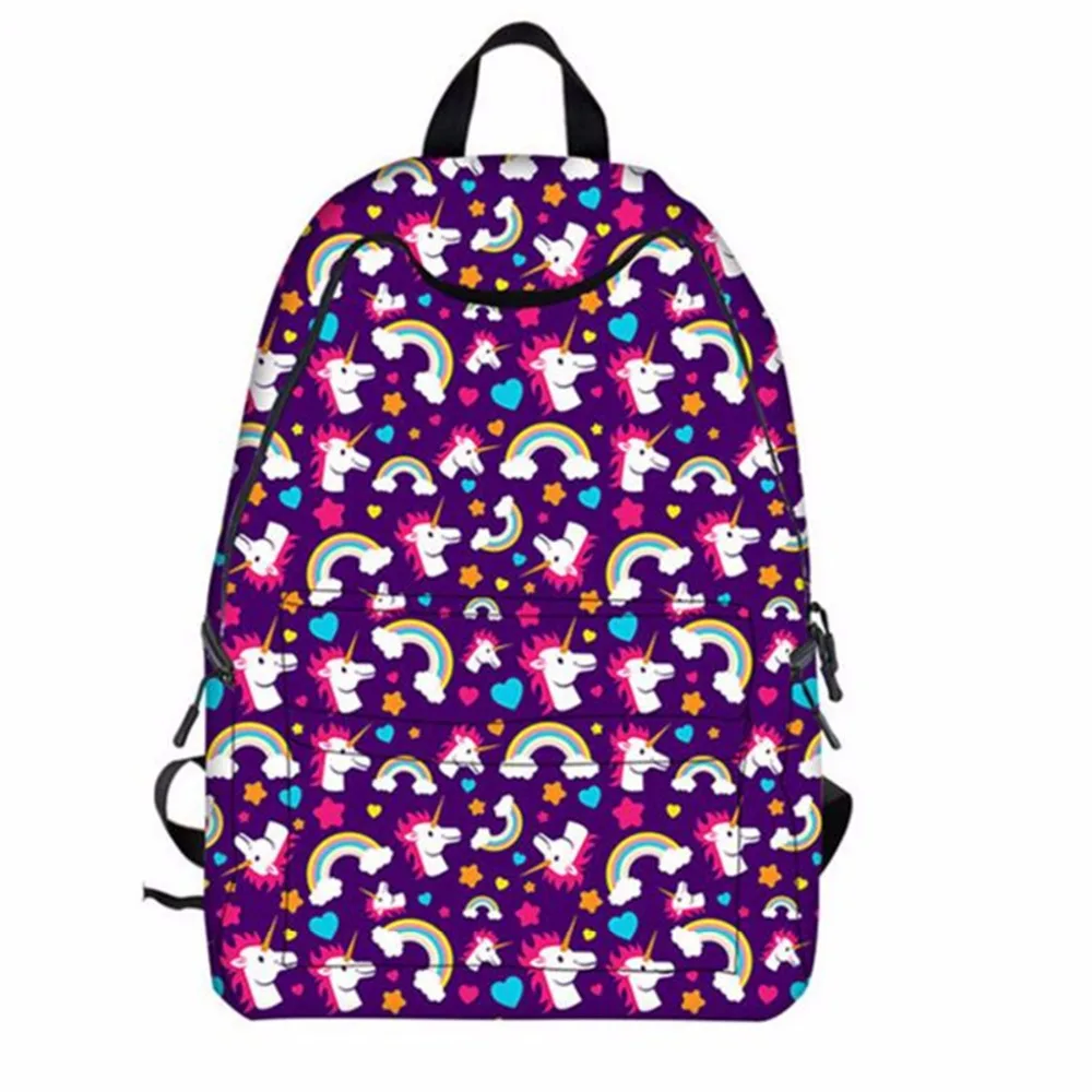 M444 2017 The New Personalized Women Bag Fashion Cartoon Unicorn Series High Capacity Ventilation School Bag
