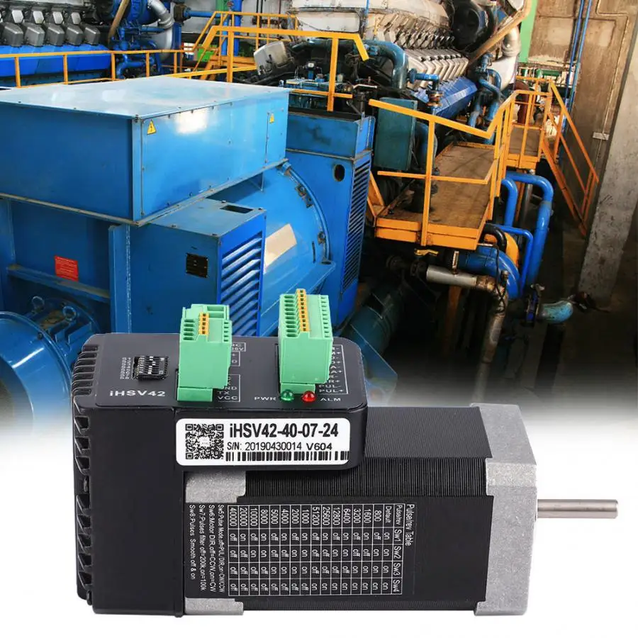IHSV42-40-07-24 NEMA17 интегрированный Серводвигатель 24VDC 78W с 1000 линиями кодер dc мотор