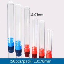50 pieces/pack 13x78mm Clear Plastic test tube with cap Radio immunoassay Hard PS test tube Vials School Lab Supplies цена 50 pieces/pack 13x78mm Clear Plastic test tube with cap Radio immunoassay Hard PS test tube Vials School Lab Supplies цены онлайн