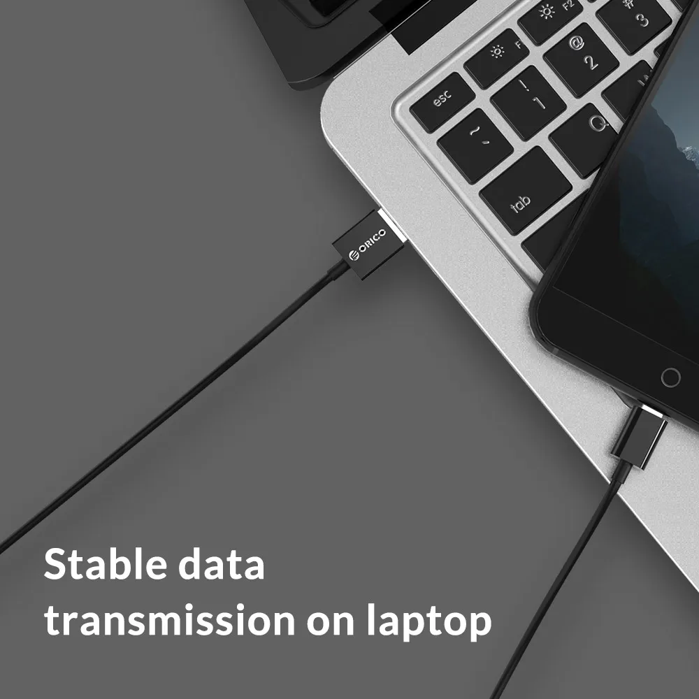 ORICO كابل يو اس بي ADC المصغّر usb 2.0 كابل شاحن مزامنة البيانات بسرعة لسامسونج غالاكسي Xiaomi هواوي HTC LG المحمول شاحن USB للهاتف