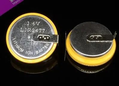 10 шт. ~ 50 припаяны батарея с pin LIR2477 контактный батареи 3 6 В и пуговицы заменить