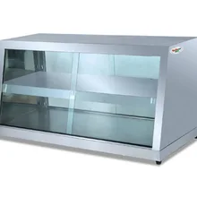 Стекло Электрический подогреватель дисплей с 2 слоями прилавок-витрина