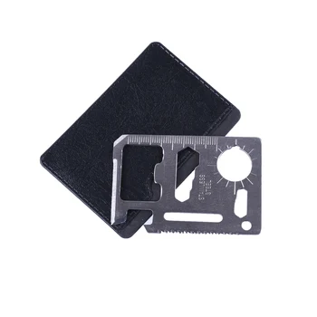 

11 in 1 survive kit Multifunction Knife Tools for Outdoor Camping Survival Hunting Military Credit Card Knife Silver