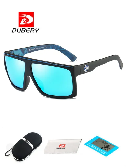 DUBERY Brand Design Polarized HD Sunglasses Men Driving Shades Male Retro Sun Glasses For Men Summer Mirror Square Oculos UV400