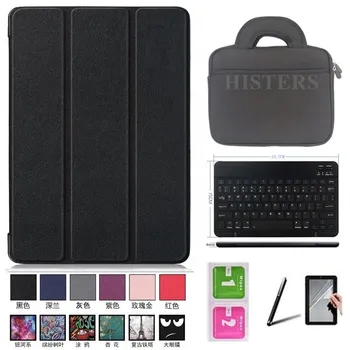 

For Huawei MediaPad M5 Lite 10.0 10.1 inch BAH2-W19 BAH2-L09 BAH2-W09 Smart Cover+Bluetooth Keyboard+Handbag+Stylus+Film+Wipes