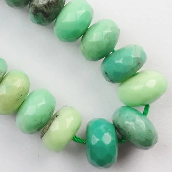

(1 Strand/lot) Wholesale 1Strand Faceted Green Grass Agates Rondelle Loose Bead 15.5 inch 10x6mm SAM_9865