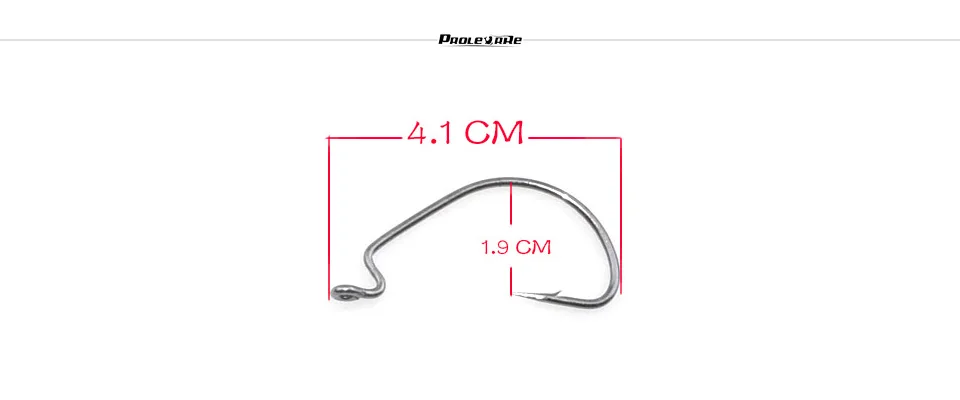 Proleurre, 20 шт./лот, рыболовные крючки из высокоуглеродистой стали, мягкие черви, крючки, свинцовая джиг-головка, 7 размеров, приманка, мягкие рыбацкие крючки, Смешанная приманка для рыбалки - Цвет: 4
