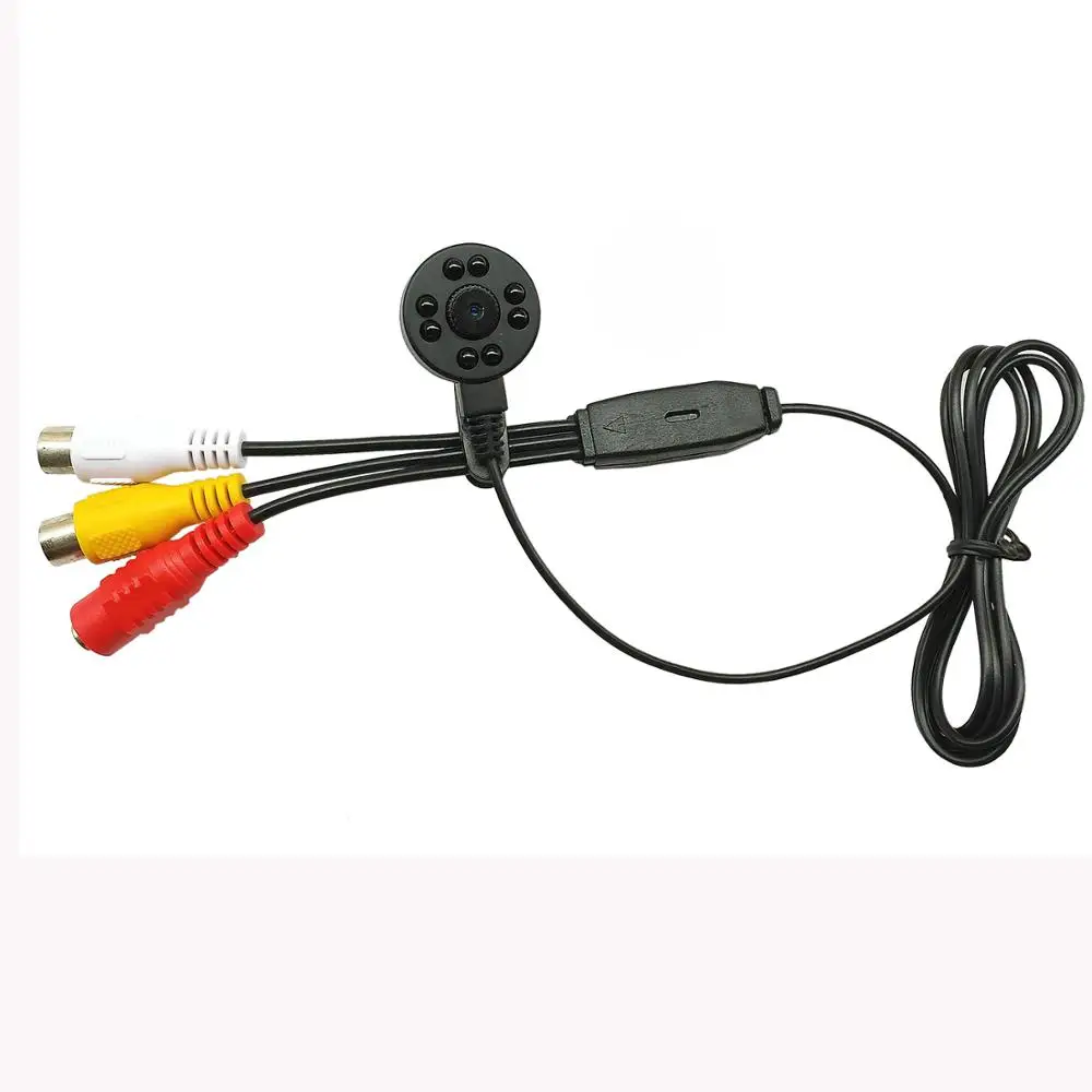 

700TVL Mini Audio camera DC 9-12V color security camera 8pcs infrared LED CCTV system