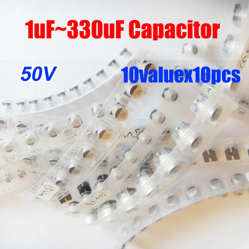 100 PC Aluminum electrolytic capacitor Pack