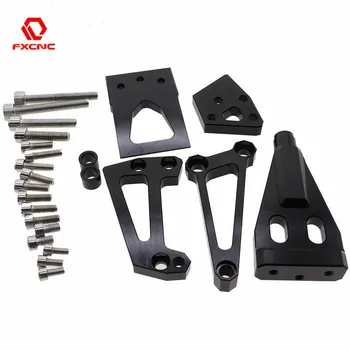 

CNC Finished Aluminum Motorcycles Steering Stabilize Damper Bracket Mount Holder Support For Kawasaki ER6N Ninja 400 2009-2011