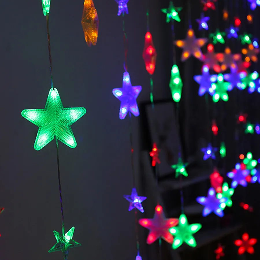 Thrisdar 3.5M 252Leds Full Sky Star Curtain Icice LED String Light 8 Mode Romantic Star Window Wedding Party Christmas Garland Thrisdar 3.5M 252Leds Full Sky Star Curtain Icice LED String Light 8 Mode Romantic Star Window Wedding Party Christmas Garland