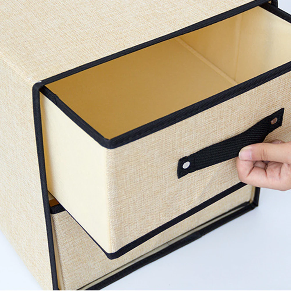 Складная коробка для хранения одежды моющаяся коробка для хранения нижнего белья полиэфирная ткань ящик Органайзер контейнеры для хранения оптом