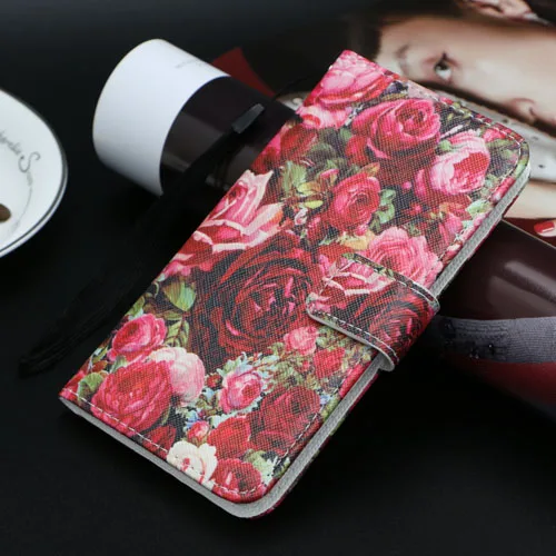 Чехол-бумажник с рисунком для SANTIN N1 из искусственной кожи, Модный милый чехол для телефона с изображением единорога, кошки, совы, бабочки - Цвет: Rose
